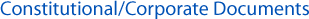 Constitutional/Corporate Documents